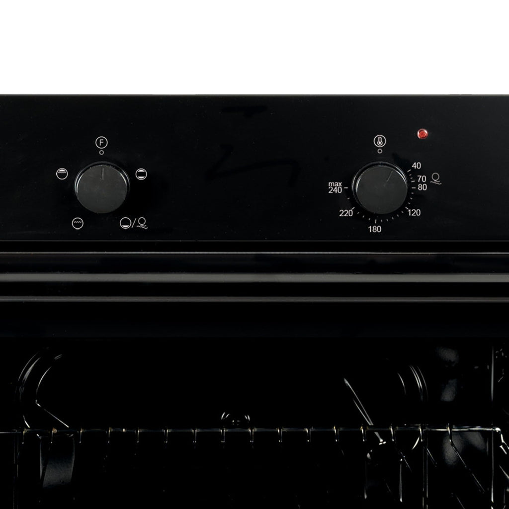 Cata Four statique SES 6004 BK 4 fonctions porte panoramique Full Glass Nettoyage AquaSmart Éclairage intérieur Largeur 60 cm Grande capacité 62 L Éclairage intérieur Finition inox Verre noir