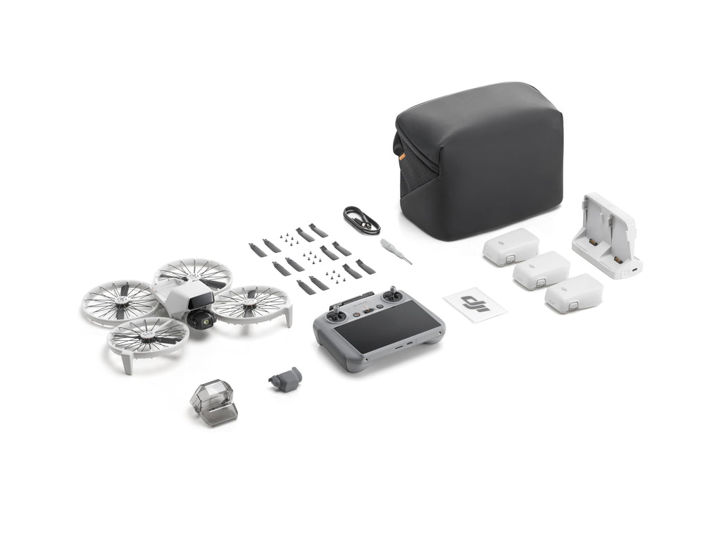 Bundle Fly More DJI Flip (radiocommande RC 2 avec écran), Drone Caméra 4K UHD pour adultes, Décollage palmaire, Retour automatique, Vol intelligent, Trois batteries pour un temps de vol de 93 min
