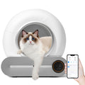 QraraZL Litière Chats Autonettoyante Via Contrôle APP, Bac à Litière Autonettoyante pour Chats, Alerte Intelligente/Moniteur de Santé/Désodorisant Ionique,65L+9L (Intelligent)