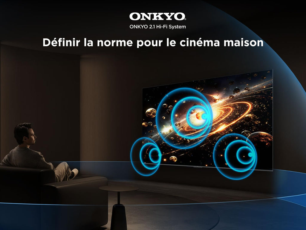 TCL 98Q6C QD-Mini LED TV, 4K HDR Premium 1000nits, Smart TV alimenté par Google (Dolby Vision IQ et Atmos, Panneau HVA Mat, système Audio Onkyo 2.1, Motion Clarity Pro 144Hz)