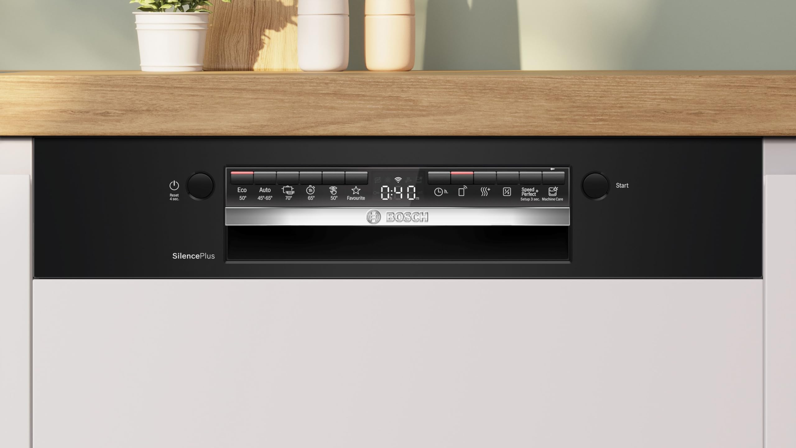 Bosch SMI4HCB19E, Série 4, Lave-vaisselle encastrable, 60cm, 14 couverts, Silence Plus 42 dB, Bandeau noir