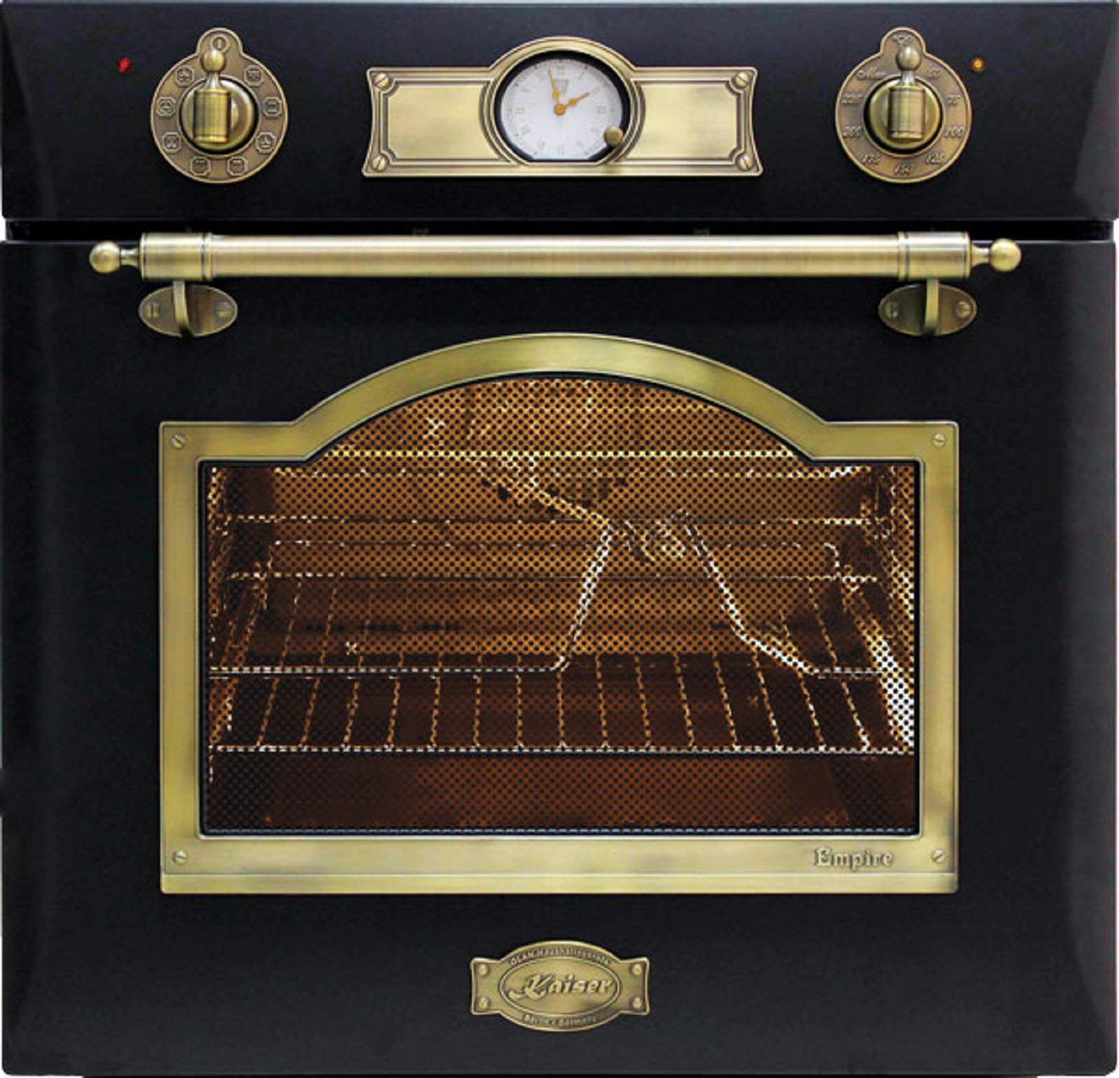Kaiser - Four électrique encastrable de style Empire - 60 cm - Autoportant - Par Kaiser, fabricant de luxe - 67 litres - Four encastré avec boutons de commande, poignées de porte et moulures en métal solide - Système de nettoyage par catalyse - Four avec
