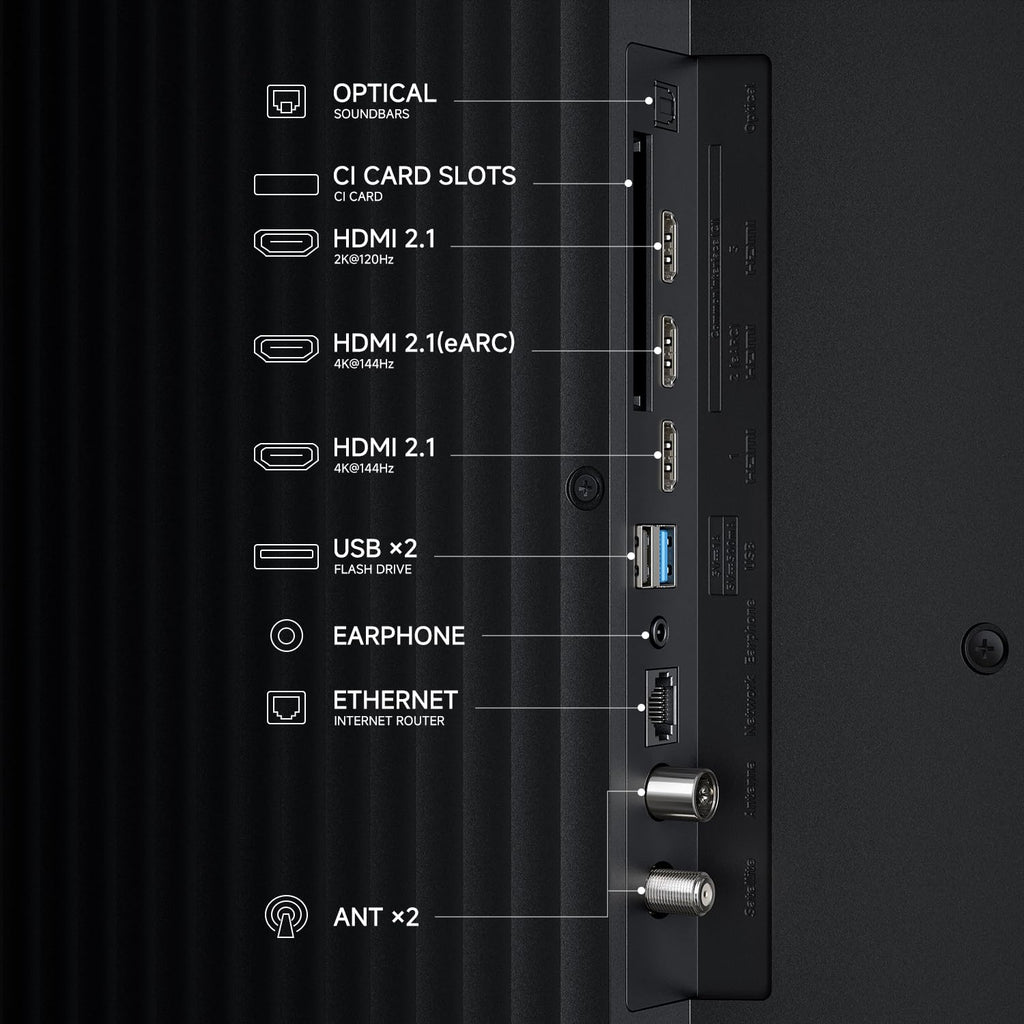 XIAOMI TV S Pro Mini LED 65, Smart TV, Dolby Vision, Dolby Atmos, QLED 4K, 144Hz, Google TV, HDR10+, Triple Tuner, DVB T2, MEMC, DTS-X, Harman AudioEFX, Prime Video, Google Assistant, AirPlay2