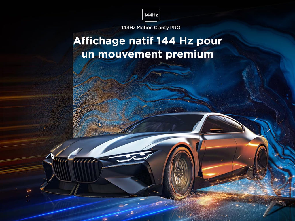 TCL 98Q6C QD-Mini LED TV, 4K HDR Premium 1000nits, Smart TV alimenté par Google (Dolby Vision IQ et Atmos, Panneau HVA Mat, système Audio Onkyo 2.1, Motion Clarity Pro 144Hz)
