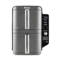 NINJA Double Stack XL Friteuse sans huile, friteuse verticale à 2 tiroirs, 4 niveaux cuisson, 2 tiroirs et 2 grilles, design compact, capacité de 9,5L, 6 fonctions de cuisson, 8 portions, gris SL400EU