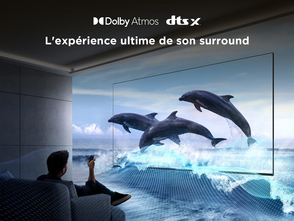 TCL 43T6C Fire TV 43 Pouces QLED 4K UHD Smart TV, HDR (Multi-Format), Dolby Atmos, Motion Clarity, vocale Alexa