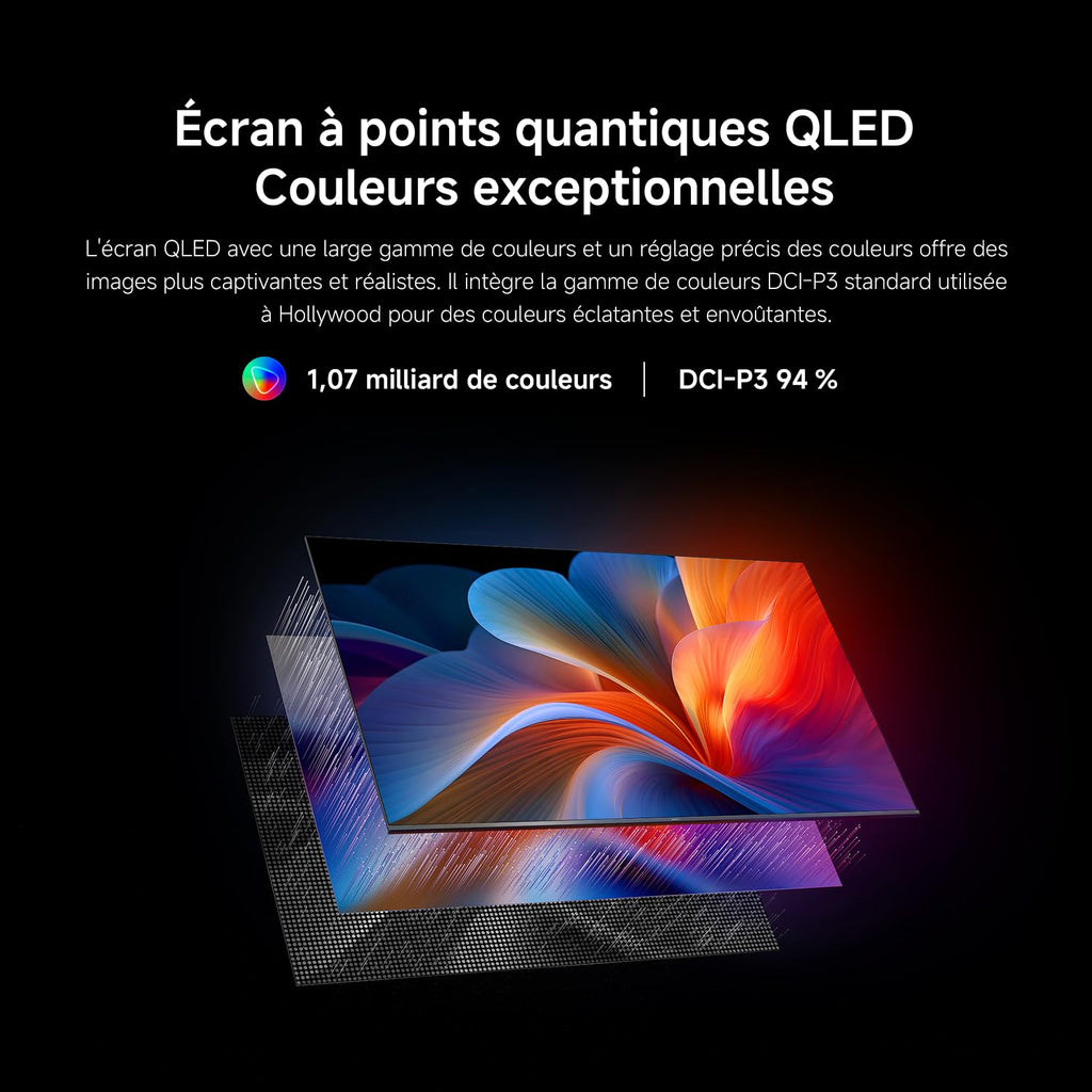 XIAOMI TV F Pro 55, 140 cm (55 Pouces), 4K UHD QLED, Smart TV, Fire TV, Contrôle Vocal Alexa, HDR10+, Mode Game Boost 120Hz, MEMC, 2Go+32Go, Compatible avec AirPlay