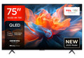 TCL 75T8C 75" QLED 4K HDR Ultra HD TV, Smart TV Powered by Google TV (Dolby Vision & Atmos, 144Hz Motion Clarity Pro, FreeSync, Onkyo 2.1 Sound, Voice Control)