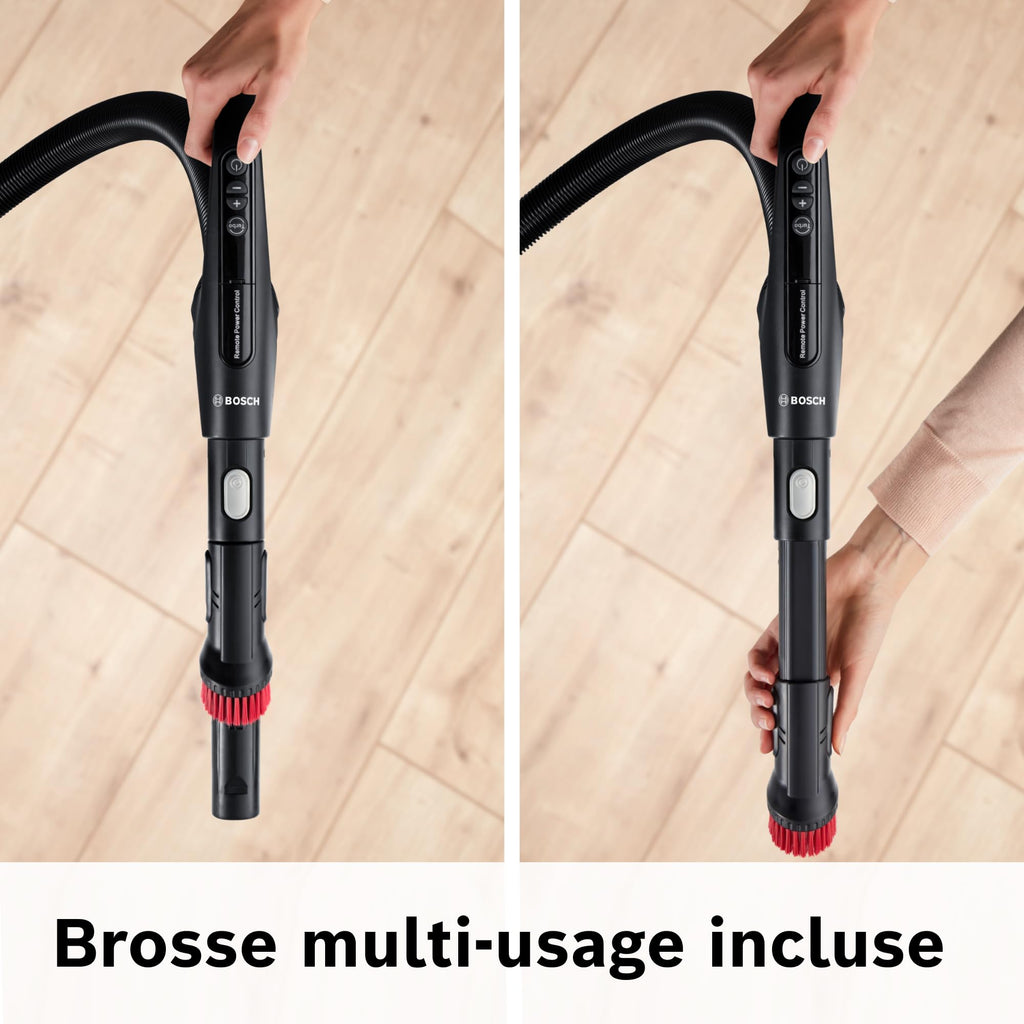 Bosch Electroménager, Série 6, ProSilence BGB6SIL1, aspirateur traîneau avec sac, niveau sonore de 66 dB(A), filtre hygiénique HEPA, moteur puissant, blanc