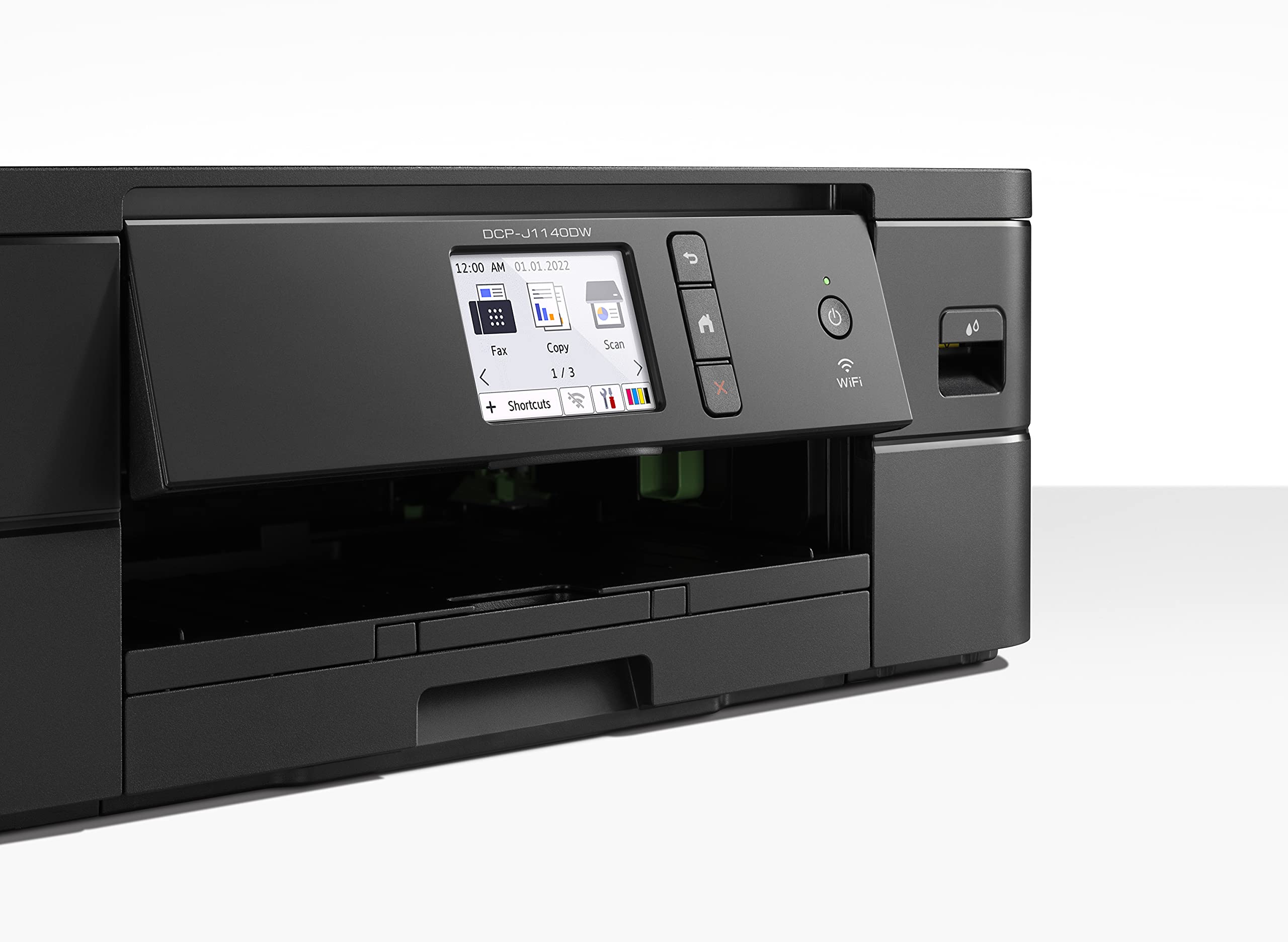Brother DCP-J1140DW | Multifonction 3-en-1 Jet d'Encre Couleur | A4 | Wi-FI | Mini Essential, Noir, Entrée de gamme