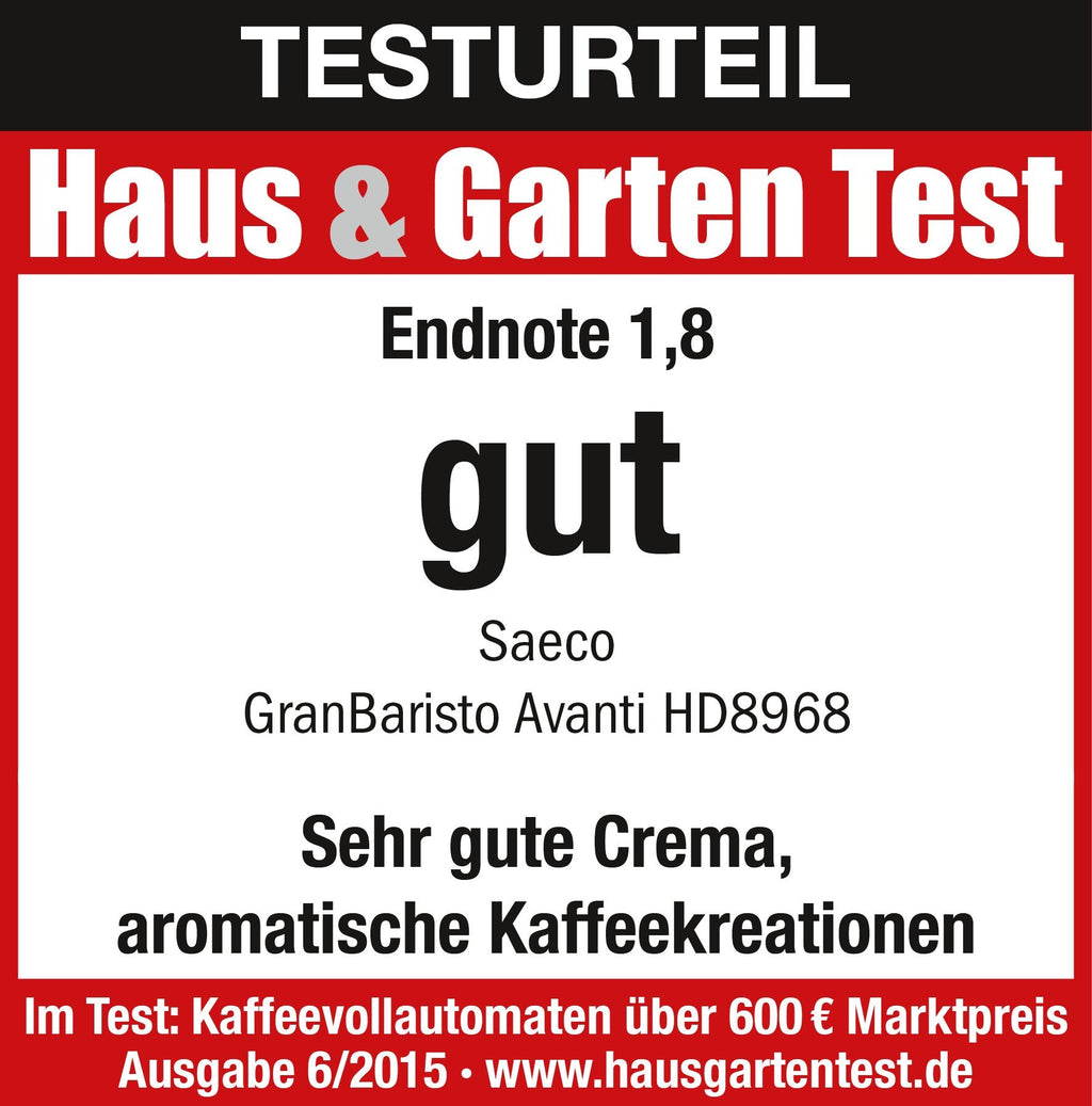 Saeco GranBaristo Avanti HD8967/01 Machine à café automatique + Application Acier/Anthracite