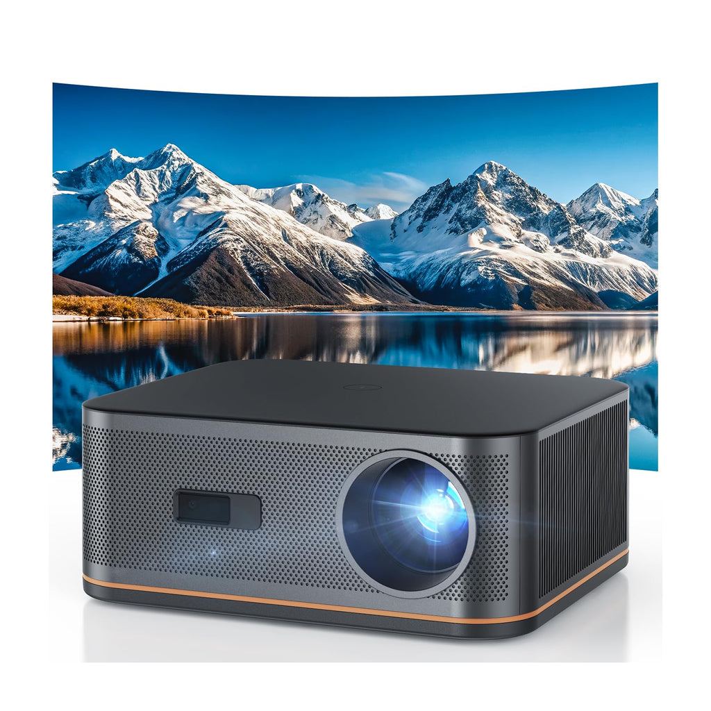 1500 ANSI Full HD Videoprojecteur 4k avec WiFi 6 Bluetooth 5.2, HAPPRUN Projecteur Video Home Cinéma avec Auto Focus et Keystone, 300" Vidéoprojecteur Extérieur Intérieur, Compatible TV Stick/PC/PS5