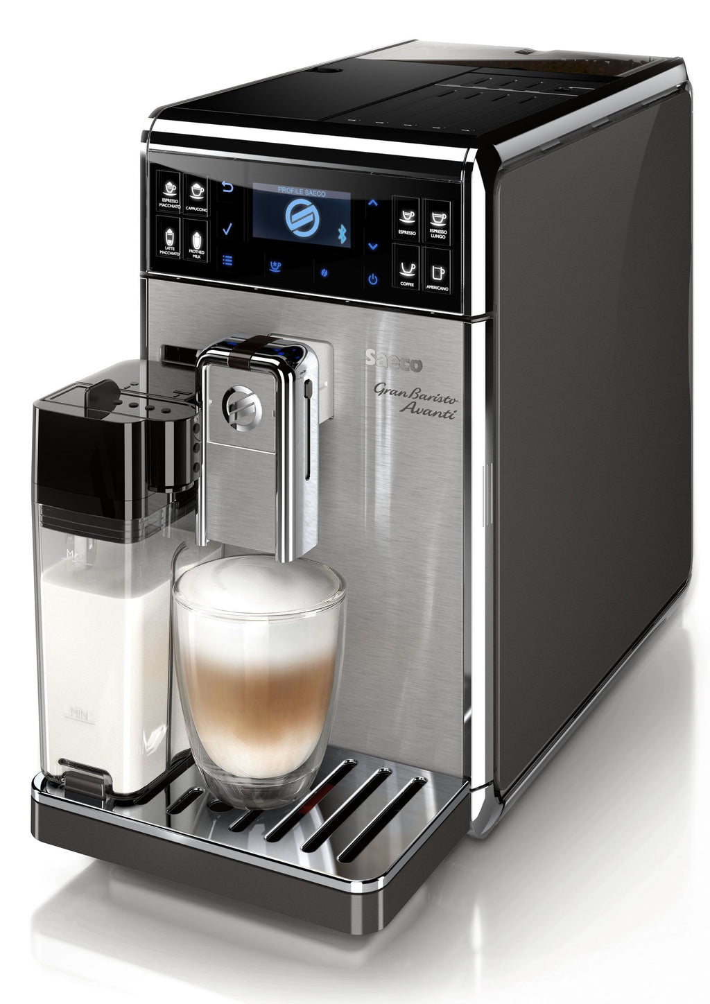 Saeco GranBaristo Avanti HD8967/01 Machine à café automatique + Application Acier/Anthracite