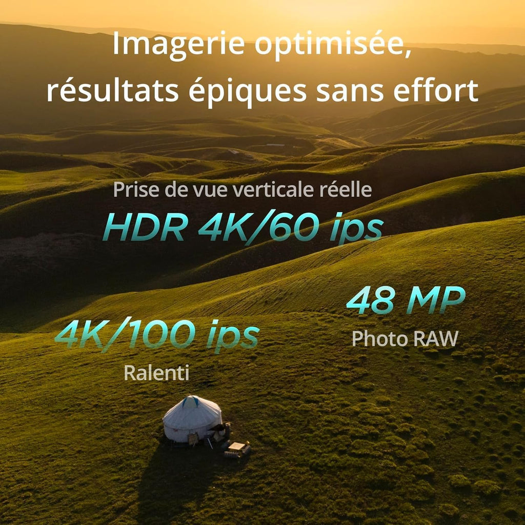 DJI Mini 4 Pro Fly More avec DJI RC 2 + Card Care Refresh 1-Year Plan, Mini Drone Pliable avec Caméra 4K, Moins de 0,549 lb/249 g, Temps de Vol de 34 min, 2 Batteries Supplémentaires, C0