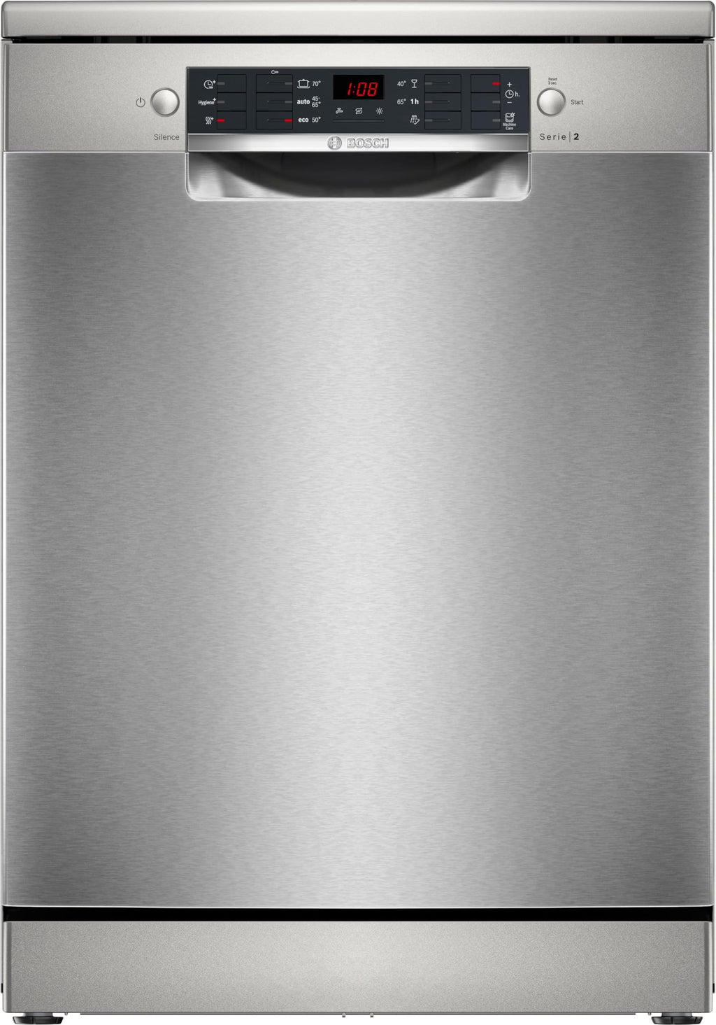 Bosch SMS26AI01F, Série 2, Lave-vaisselle 60 cm, Pose libre, Inox