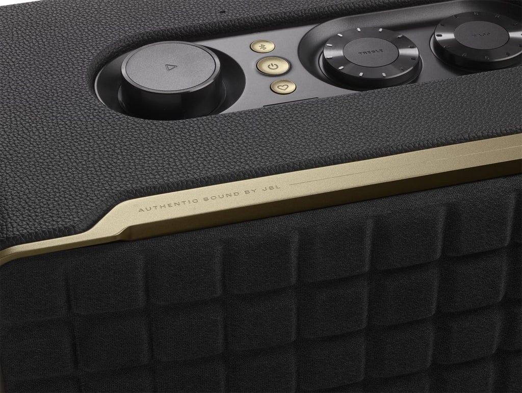 JBL Authentics 300 Enceinte intelligente connectée portable avec WiFi, Bluetooth et assistants vocaux, design rétro, noire