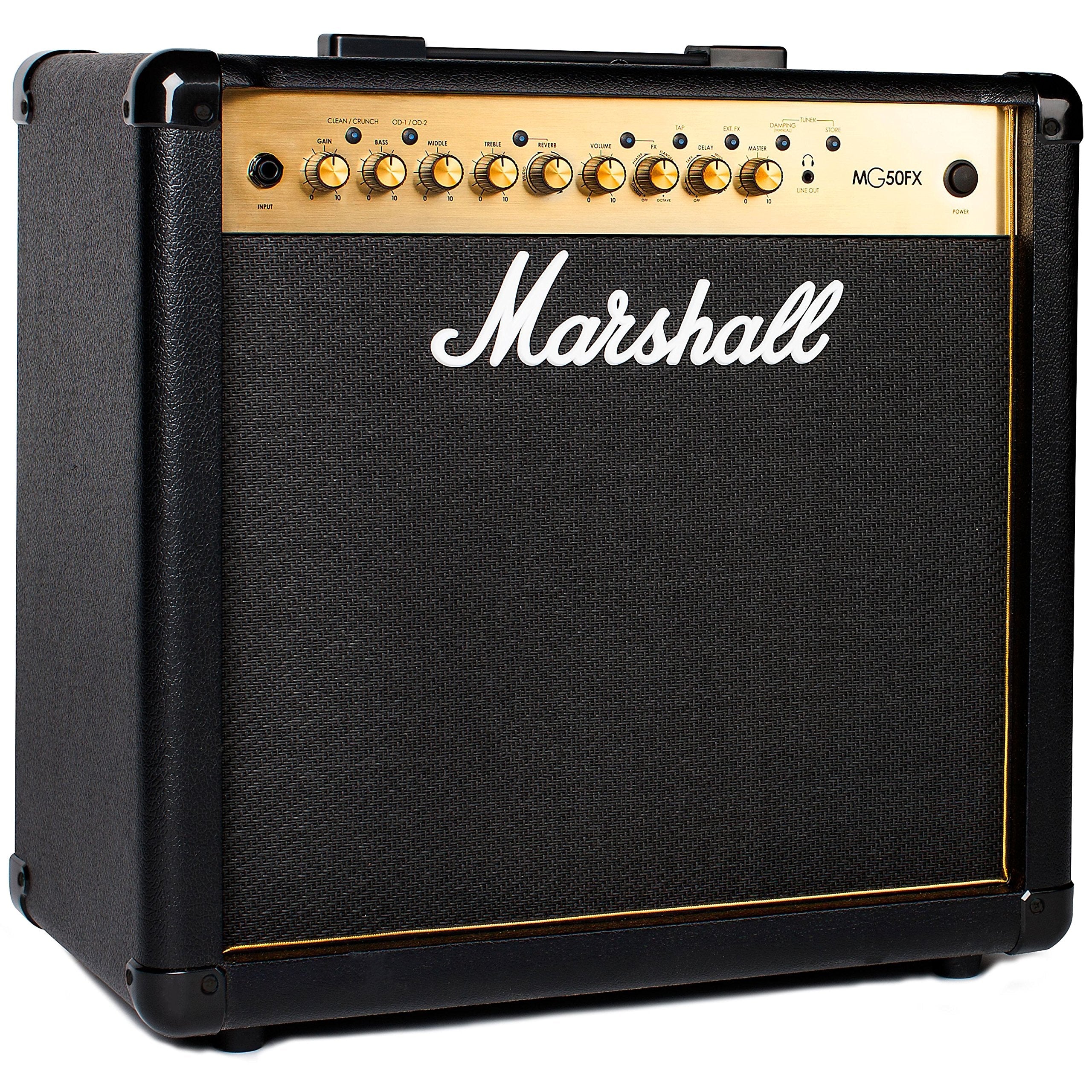 Marshall MG50GFX Amplificateur Combo pour Guitare avec Effets intégrés, ampli d'entraînement adapté à la Guitare électrique - Noir et doré